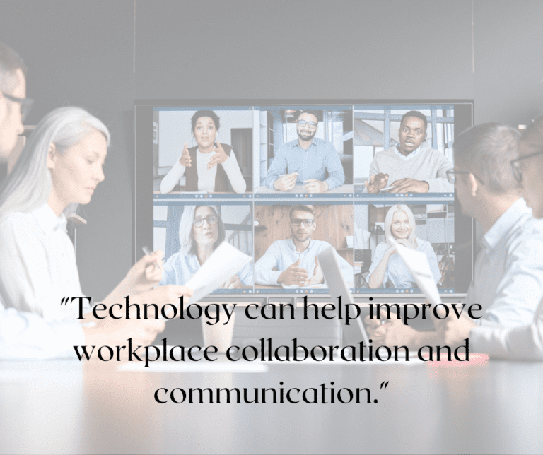 A compelling scene from an MCC blog post showing a team of professionals engaged in a video conference meeting, embodying the power of modern technology in fostering improved workplace collaboration and communication. This image underscores the transformational benefits of leveraging advanced solutions to revolutionize business operations. Stay ahead of the curve by embracing innovative communication methods that drive productivity, efficiency, and success in today's digital age.