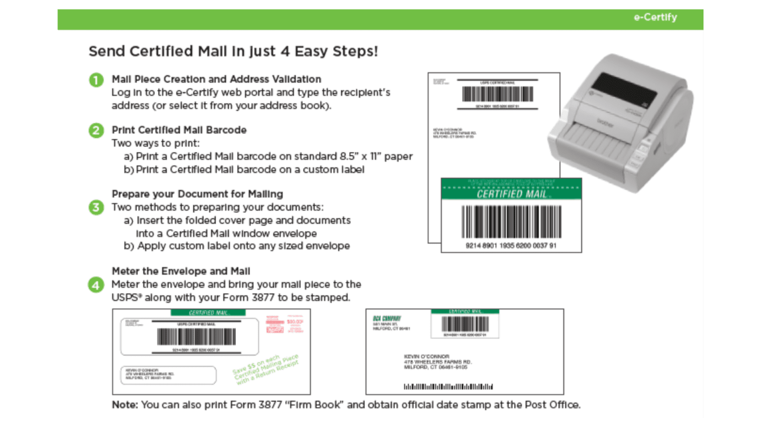 e‑Certify Certified Mail Software: Cut Labor + Track Everything | MCC