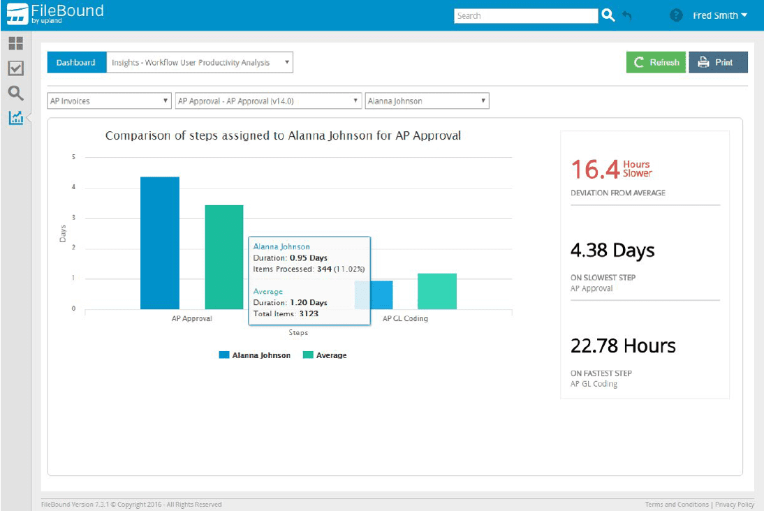 Filebound AP Automation document management software screenshot