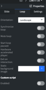 MCC Media Loop Properties