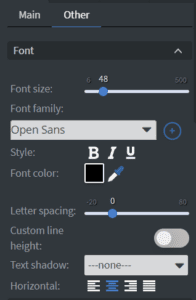 MCC Media clock font settings