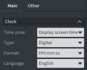 MCC Media Clock Properties Main