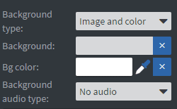 background image and color