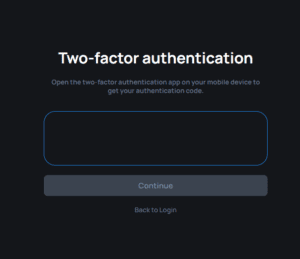 MCC Media two factor authentication screen