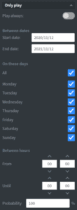 MCC Media Only Play settings