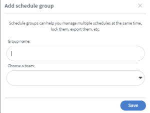 Add Schedule Group