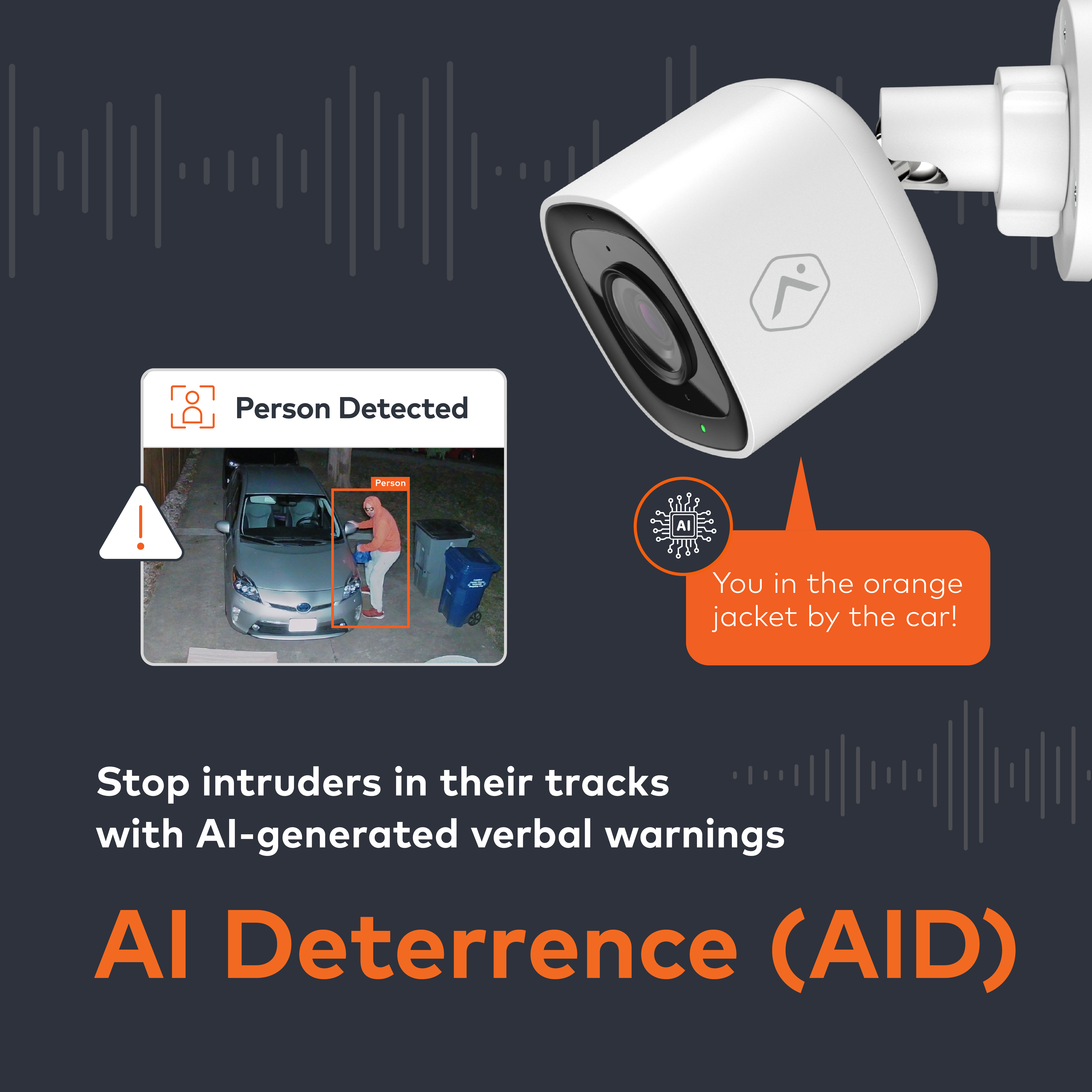 Security cameras AI deterrance system