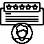 5 star customer review icon