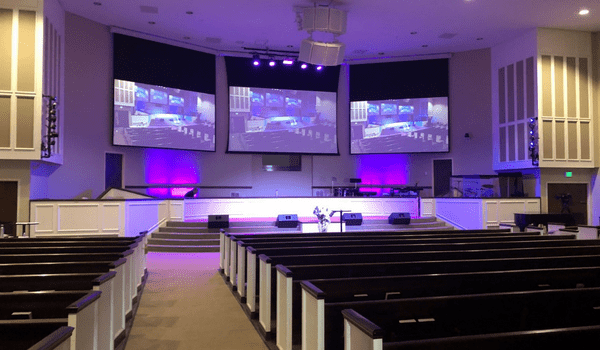 MCC Lighting and sound systems installation at a church