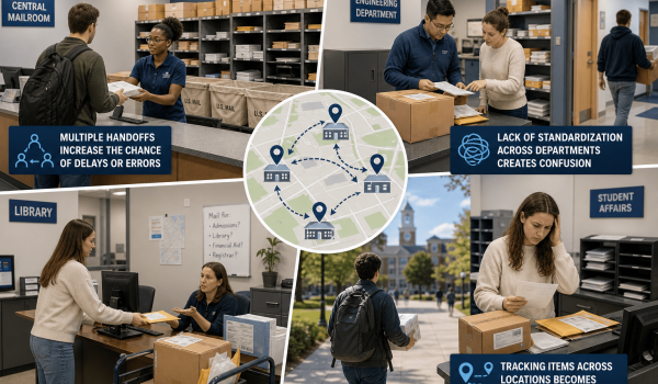 distributed mail across depatments