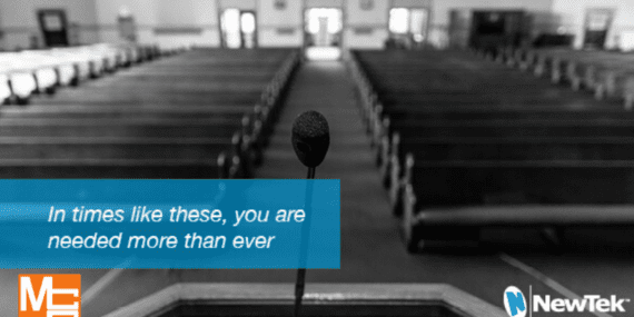 empty house of worship - video live streaming MCC and Newtek