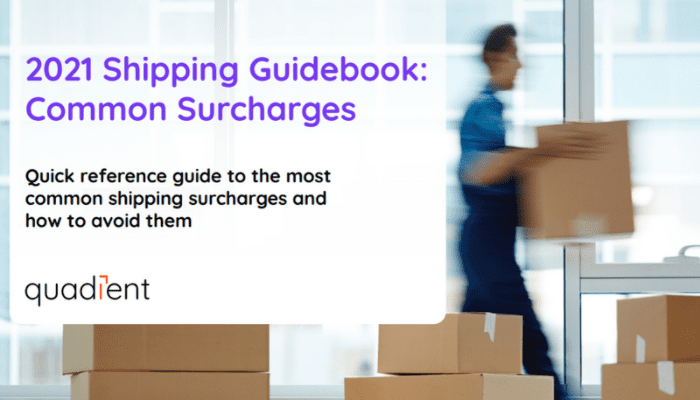 MCC and Quadient 2021 Shipping Guidebook image with man carrying boxes