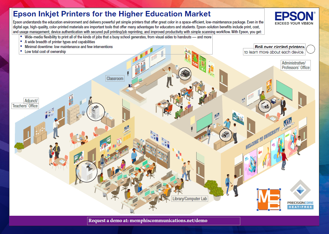 schematic – higher ed – screenshot MCC Solutions - Education Industry - higher ed copiers