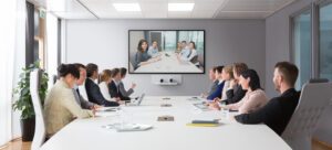 Conference room audiovisual tech - video conferencing system