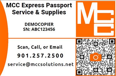 MCC Express Passport example card
