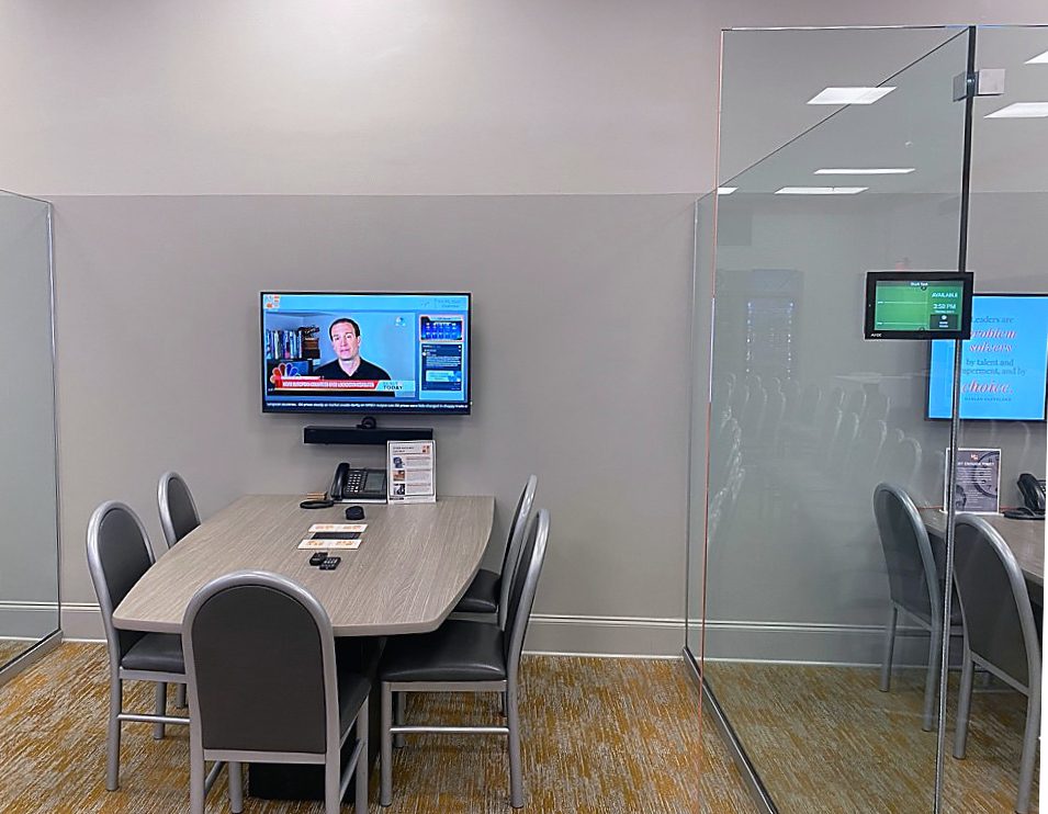 shark tank MCC Presentation Solutions -- huddle space audio visual installation