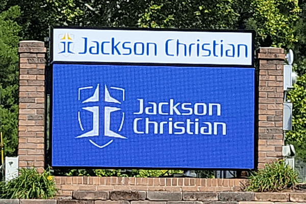 Jackson Christian School outdoor sign